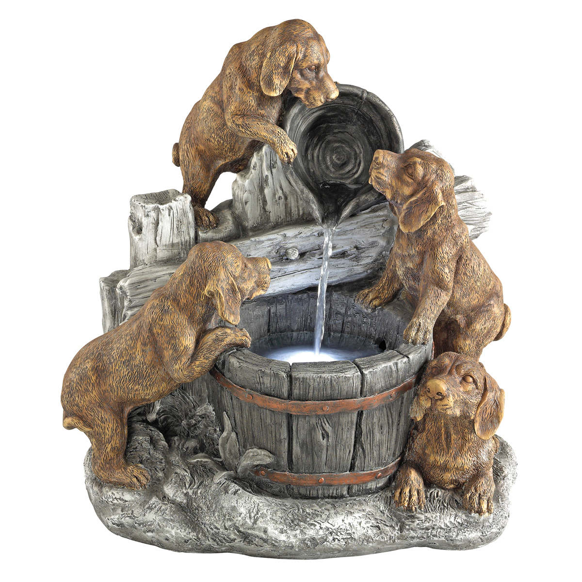 Image Thumbnail for Puppy Pail Pour Garden Fountain